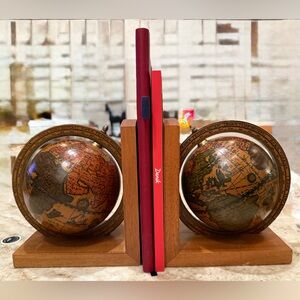Vintage wooden bookends- made in Italy.